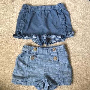 Baby Girls 12 month jean shorts